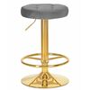 Табурет барный DOBRIN BRUNO GOLD, серый велюр (MJ9-75), Вариант: серый велюр (MJ9-75) | Интернет магазин мебели и декора LifeDekor
