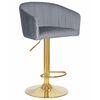 Стул барный DOBRIN DARCY GOLD, серый велюр (1922-19), Вариант: серый велюр (1922-19) | Интернет магазин мебели и декора LifeDekor