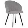 Стул обеденный DOBRIN NAOMI, ЭМАЛЬ ЧЕРНЫЙ МУАР велюр Catania Smoke | Интернет магазин мебели и декора LifeDekor