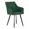 Стул обеденный DOBRIN ROBY, ЭМАЛЬ ЧЕРНЫЙ МУАР велюр Catania Izumrud | Интернет магазин мебели и декора LifeDekor