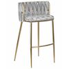 Стул барный DOBRIN EMMA GOLD, светло-серый велюр (135-37), Вариант: светло-серый велюр (135-37) | Интернет магазин мебели и декора LifeDekor