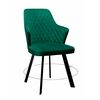 Стул DikLine 245 поворотный, К13 изумруд, ножки черные | Интернет магазин мебели и декора LifeDekor