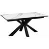 Стол DikLine SFE140 Керамика Белый мрамор/подстолье черное/опоры черные (2 уп.) | Интернет магазин мебели и декора LifeDekor