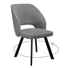 Стул DikLine 274 поворотный Z28 серый, ножки черные | Интернет магазин мебели и декора LifeDekor