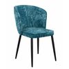 Стул DikLine 347 микровелюр M19 бирюза, ножки черные | Интернет магазин мебели и декора LifeDekor