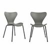 Комплект из 2-х стульев Seven Style серый с чёрными ножками | Интернет магазин мебели и декора LifeDekor