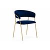 Стул Kamelia 1 dark blue / gold | Интернет магазин мебели и декора LifeDekor
