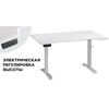 Компьютерный стол Маркос с механизмом подъема 140х80х75 белый / шагрень белая | Интернет магазин мебели и декора LifeDekor