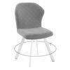Стул DikLine 339 поворотный B22 GREY, ножки белые | Интернет магазин мебели и декора LifeDekor