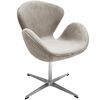 Кресло SWAN STYLE CHAIR латте, искусственная замша | Интернет магазин мебели и декора LifeDekor