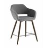 Стул полубарный Саймон велюр тёмно-серый | Интернет магазин мебели и декора LifeDekor