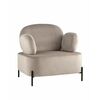 Кресло Кэнди с подлокотниками велюр серо-бежевый | Интернет магазин мебели и декора LifeDekor