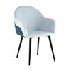 Стул Новел велюр светло-голубой с синей спинкой | Интернет магазин мебели и декора LifeDekor