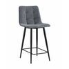 Стул полубарный Джанго велюр тёмно-серый высота сиденья 60 см | Интернет магазин мебели и декора LifeDekor
