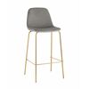 Стул барный Валенсия SN велюр серый золотые ножки | Интернет магазин мебели и декора LifeDekor