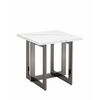 Журнальный столик Нэйтан 61*61 белый мрамор сталь темный хром | Интернет магазин мебели и декора LifeDekor
