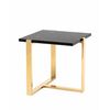 Журнальный столик Тоби 61*61 черный мрамор сталь золото | Интернет магазин мебели и декора LifeDekor