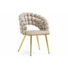 Стул на металлокаркасе Ball beige / gold | Интернет магазин мебели и декора LifeDekor