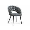 Стул на металлокаркасе Ball dark gray / black | Интернет магазин мебели и декора LifeDekor