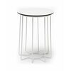 "Эквадор" журнальный стол из HPL круглый Ø40 H55, каркас из стали белый, цвет столешницы "молочный" | Интернет магазин мебели и декора LifeDekor
