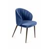 Стул Mont Blanc, бархат синий 29 / черный конус | Интернет магазин мебели и декора LifeDekor