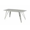 Стол обеденный Соар-2 F-1690,180х90х76 см, бело-серая керамика/хром серебро | Интернет магазин мебели и декора LifeDekor