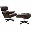 Кресло EAMES LOUNGE CHAIR и оттоманка EAMES LOUNGE CHAIR коричневые | Интернет магазин мебели и декора LifeDekor