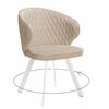 Стул DikLine 249 поворотный, B03 BEIGE, ножки белые | Интернет магазин мебели и декора LifeDekor
