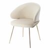Стул-полукресло Emil кремовый с золотыми ножками | Интернет магазин мебели и декора LifeDekor