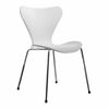 Стул Seven Style белый с хромированными ножками | Интернет магазин мебели и декора LifeDekor