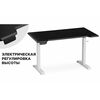 Компьютерный стол Маркос с механизмом подъема 140х80х75 черная шагрень / белый | Интернет магазин мебели и декора LifeDekor