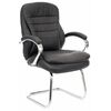 Кресло для посетителей Everprof Valencia CF Экокожа Черный | Интернет магазин мебели и декора LifeDekor