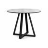 Стол стеклянный Норфолк 100 белый мрамор / черный | Интернет магазин мебели и декора LifeDekor