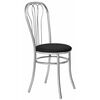 Стул для кухни SHADO Венский ромашка хром черный | Интернет магазин мебели и декора LifeDekor