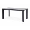 "Венето" обеденный стол из HPL 140х80см, цвет "серый гранит", каркас черный | Интернет магазин мебели и декора LifeDekor