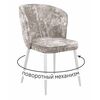 Стул DikLine 348 поворотный M02 бежевый, ножки белые | Интернет магазин мебели и декора LifeDekor