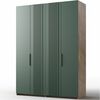 Шкаф «Герта» 4д КМК 0979.1, дуб канзас/зеленый матовый | Интернет магазин мебели и декора LifeDekor