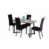 Комплект стол и стулья для кухни SHADO Керамика Дели Серый 18 Зевс 10 Черный | Интернет магазин мебели и декора LifeDekor