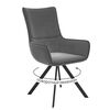 Стул DikLine 289 поворотный E31 серый, ножки черные | Интернет магазин мебели и декора LifeDekor