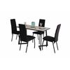 Обеденная группа для кухни SHADO Керамика Берлин Беж. 18 Зевс 10 Велюр Черный | Интернет магазин мебели и декора LifeDekor