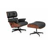 Кресло EAMES LOUNGE CHAIR и оттоманка EAMES LOUNGE CHAIR чёрные | Интернет магазин мебели и декора LifeDekor