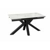 Стол DikLine SFE160 Керамика Tianshan White (белый полуглянец)/подстолье черное/опоры черные (2 уп.) | Интернет магазин мебели и декора LifeDekor
