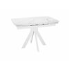 Стол DikLine DKU120 Керамика Белый мрамор/подстолье белое/опоры белые (2 уп.) | Интернет магазин мебели и декора LifeDekor