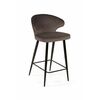 Стул полубарный Richard, бархат коричневый 12 | Интернет магазин мебели и декора LifeDekor