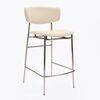 Дизайнерский полубарный стул Marko бежевый, основание хром | Интернет магазин мебели и декора LifeDekor