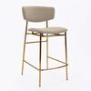 Дизайнерский полубарный стул Marko латте, основание золото | Интернет магазин мебели и декора LifeDekor