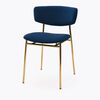 Стул дизайнерский Marko синий, основание золото | Интернет магазин мебели и декора LifeDekor