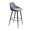 Стул барный Neo ромб, бархат серый 27 | Интернет магазин мебели и декора LifeDekor