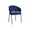 Стул на металлокаркасе Лео синий brandy light 8 / черный | Интернет магазин мебели и декора LifeDekor