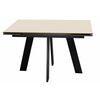 Стол DikLine SKM120 Керамика Krater Perla (бежевый матовый)/подстолье черное | Интернет магазин мебели и декора LifeDekor